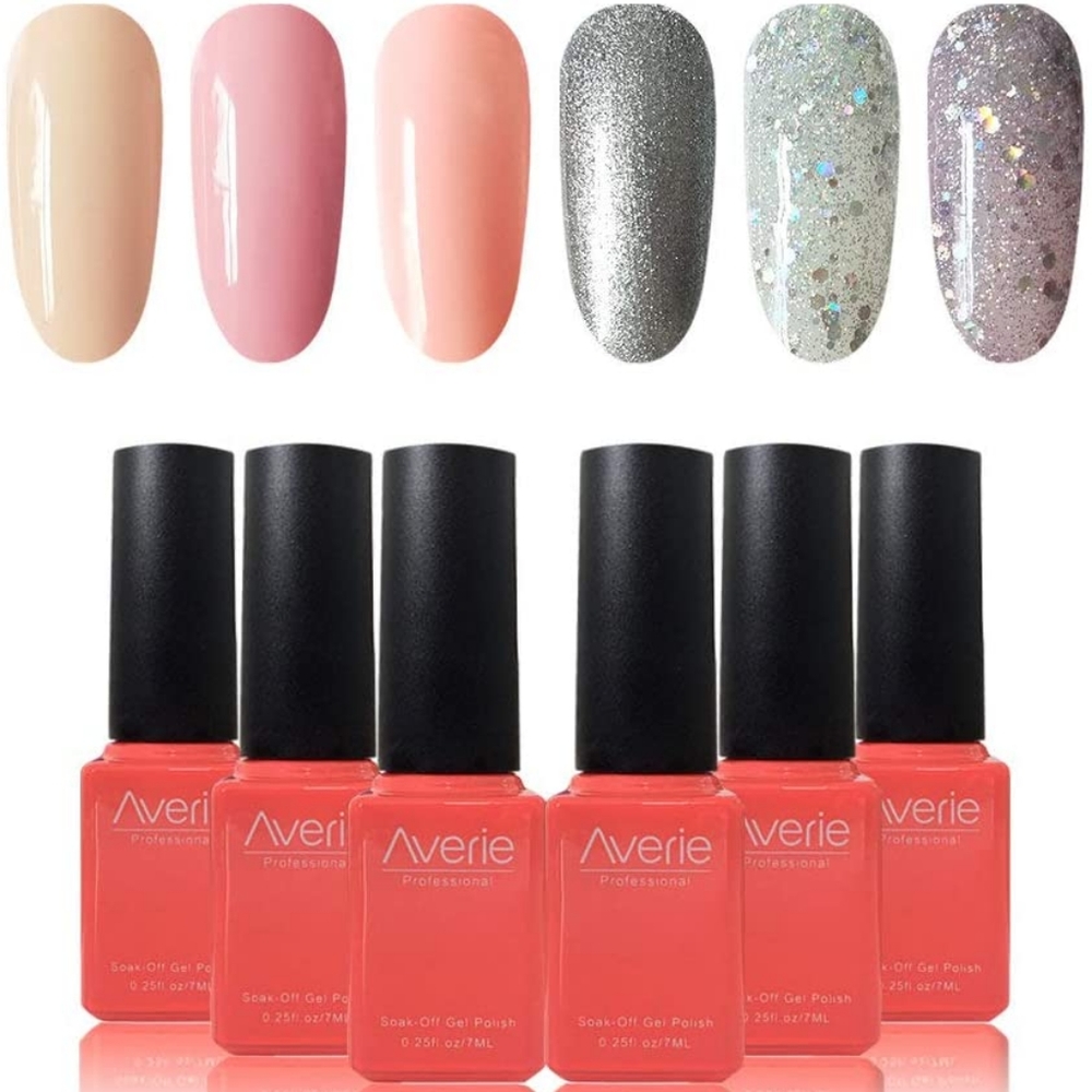6 bottles 7ml soak off gel polish Averie gift box